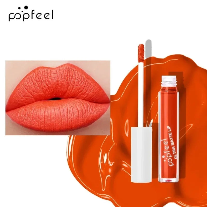 Punk Matte Black Liquid Lipstick Waterproof Long Lasting Party Lip Gloss Personality Velvet Nude Lip Tint Halloween Lips Makeup