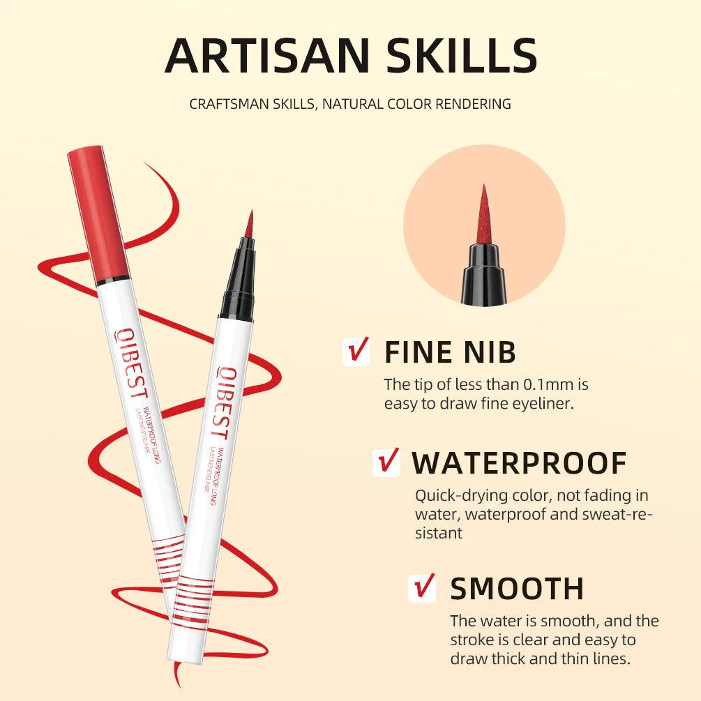 QIBEST Colored Eyeliner Set Waterproof Eyeliner Pencil Long Lasting Matte Eye Liner Makeup Colorful Liner Eyes Cosmetics Kits