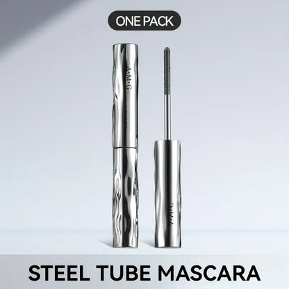 Steel Tube Mascara-Special Spiral Brush,Waterproof LongLasting Silk Fiber Mascara,keep Each Eyelash Curled for aLong Time Makeup
