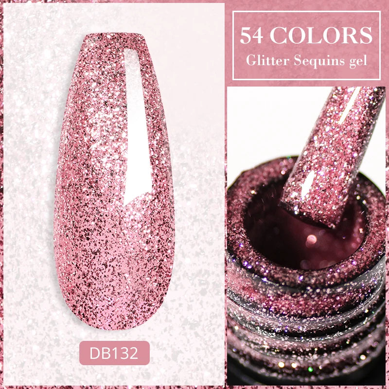 7ML Jelly Gel Nail Polish Black Crystal Translucent Dull Color Nail Art Gel Semi Permanent Varnish Soak Off UV LED Gel Polish