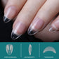 Nailpop 120pcs Nail Tips Extra Short Almond Coffin Square Half Matte Clear Style Full Cover Acrylic Fake Nail Capsule