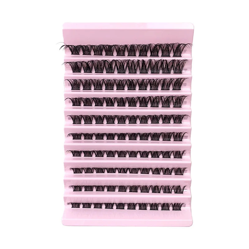 Fluffy False Eyelashes Eyelash Extensions, 10 Pairs Wispy Cat-Eye Look Faux Lashes, Natural Look Eyelash Extensions, Volumized F
