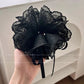 Korea Fashion Dot Satin Scrunchies For Women White big Hair Bands Elastic Silk Hair Tie Girls Black ponytail holder hair rope