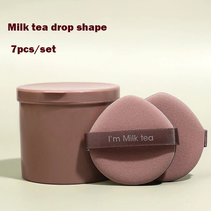 7 PCS Strawberry Makeup Puff Set Ladies Soft Foundation Isolation Air Cushion Double Sided Sponge Puff Beauty Makeup Tool