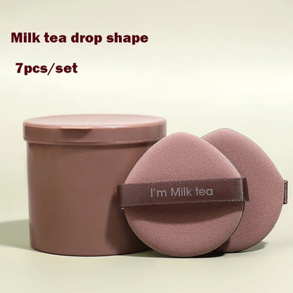 7 PCS Strawberry Makeup Puff Set Ladies Soft Foundation Isolation Air Cushion Double Sided Sponge Puff Beauty Makeup Tool