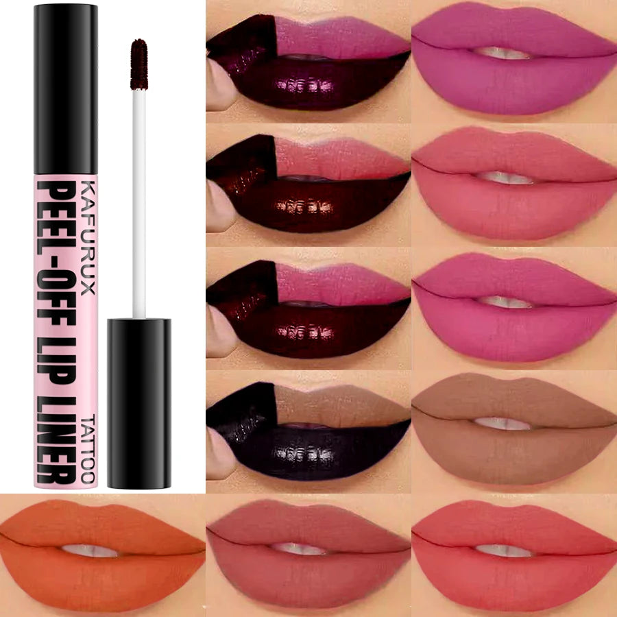 7-Color Peel-Off Lip Stain – Long-Lasting Waterproof Pink Lip Tint, Transfer Proof, Natural Makeup Lip Gloss