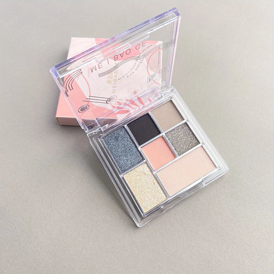 9 Color Black Eyeshadow Palette, Long-lasting Color Eye Makeup Velvet Tinted Blendable Matte Shimmer Eyeshadow