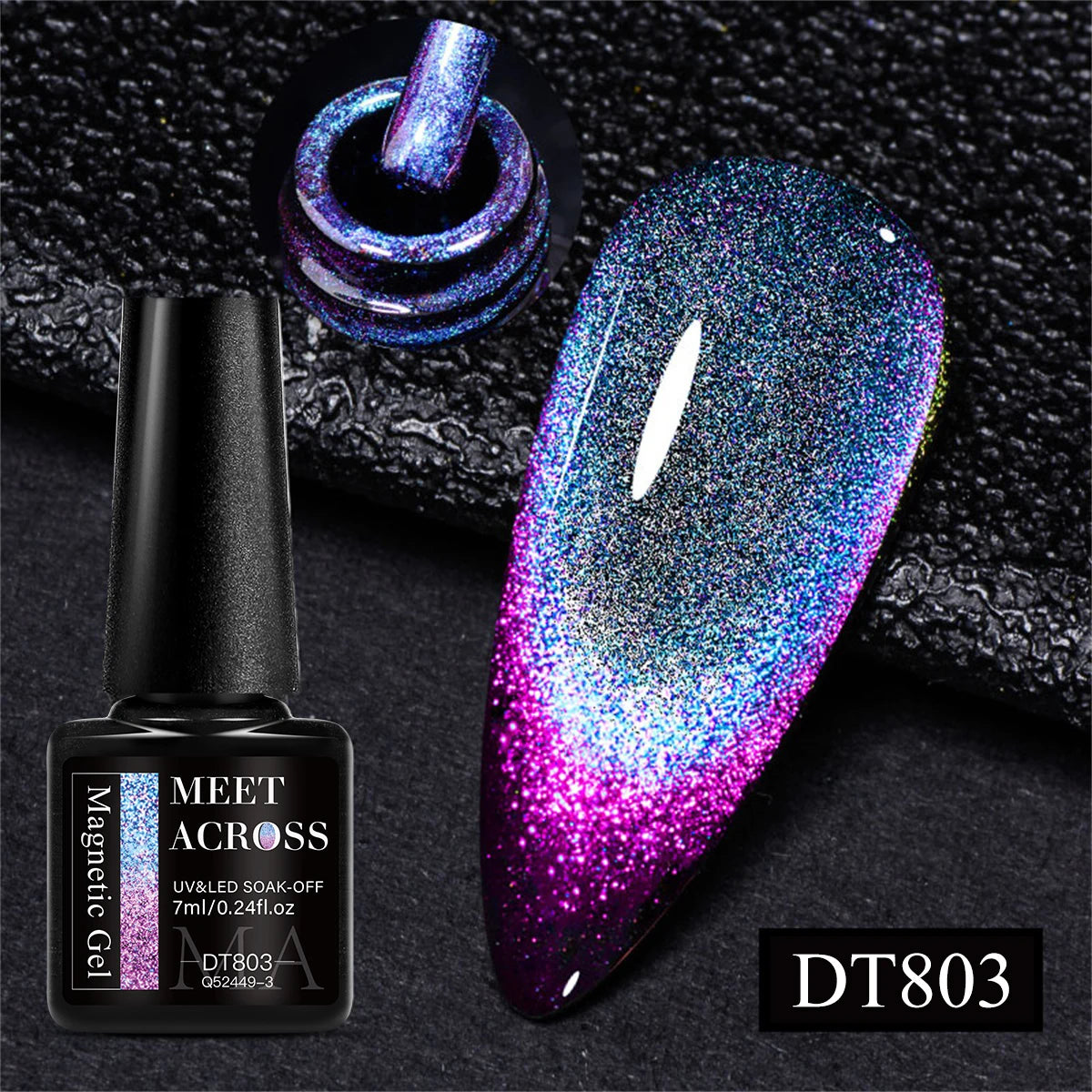 MEET ACROSS 7ml Golden Cat Magnetic Gel Nail Polish Dark Brown Red Green Christmas Nail Art Varnish Winter Autumn For Nails