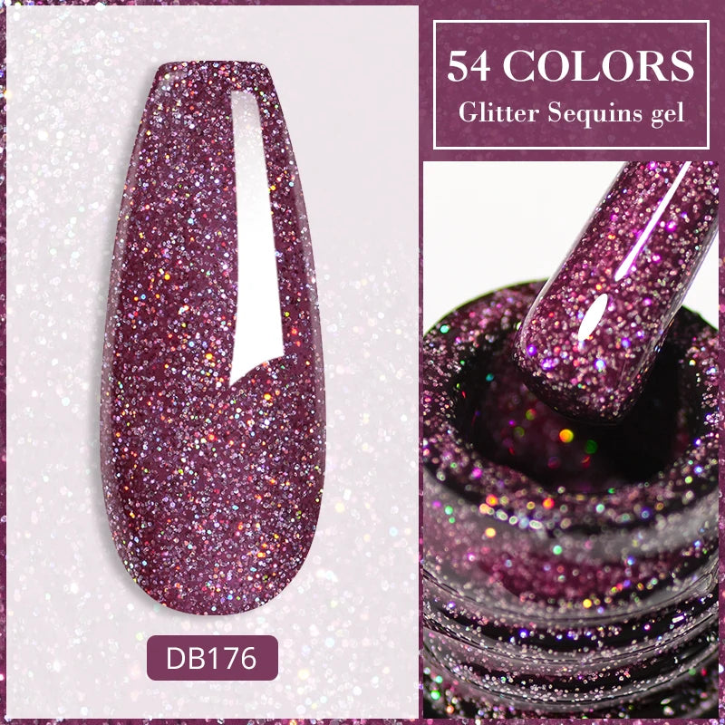 7ML Jelly Gel Nail Polish Black Crystal Translucent Dull Color Nail Art Gel Semi Permanent Varnish Soak Off UV LED Gel Polish
