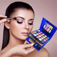 30-color multifunctional makeup palette, eyeshadow + blush + powder + lip gloss, comes with a powder puff, eyeshadow brush, cont