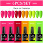 MSRUIOO 6Pcs/Set Colorful Gel Nail Polish Nail Supplies Semi Permanent Soak Off Nail Art Gel Varnish Manicure For Nails