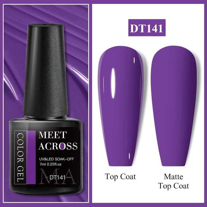 MEET ACROSS 5ml Sliver Metallic Liner Gel Nail Polish Super Bright Mirror Effect Painting Drawing Line Graffiti Stripe Nail Art