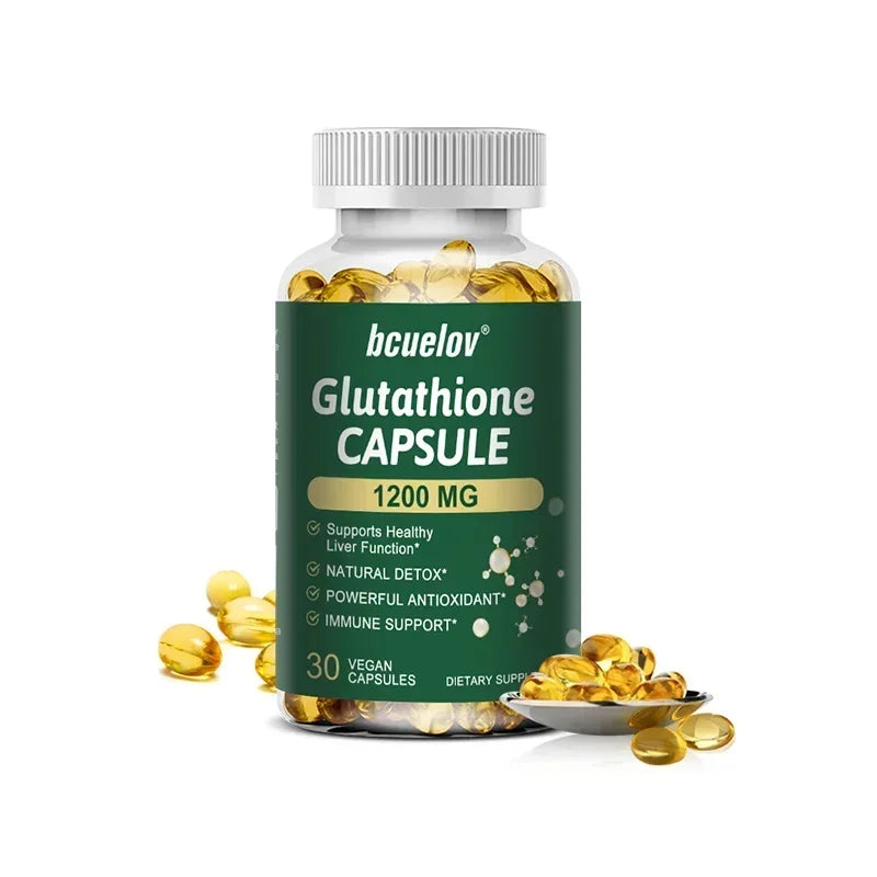 Glutathione Capsules - 1200mg - Detoxifying & Immune Support, Aging Defense, Improve Energy, Beautiful Skin Dietary Supplement