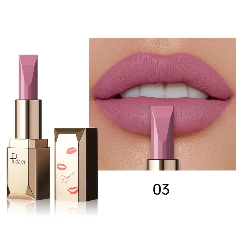 Matte Velvet Lipstick, Waterproof Long Lasting Lip Color, Sweat Resistant Silky Lip Makeup Gift for Women