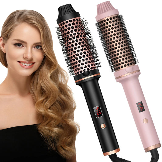 Valentine Gift Hair Curler Straightener Electric Hair Brushes Hot Comb Professional Curling Iron Heated Anti-Scald Thermal Brush