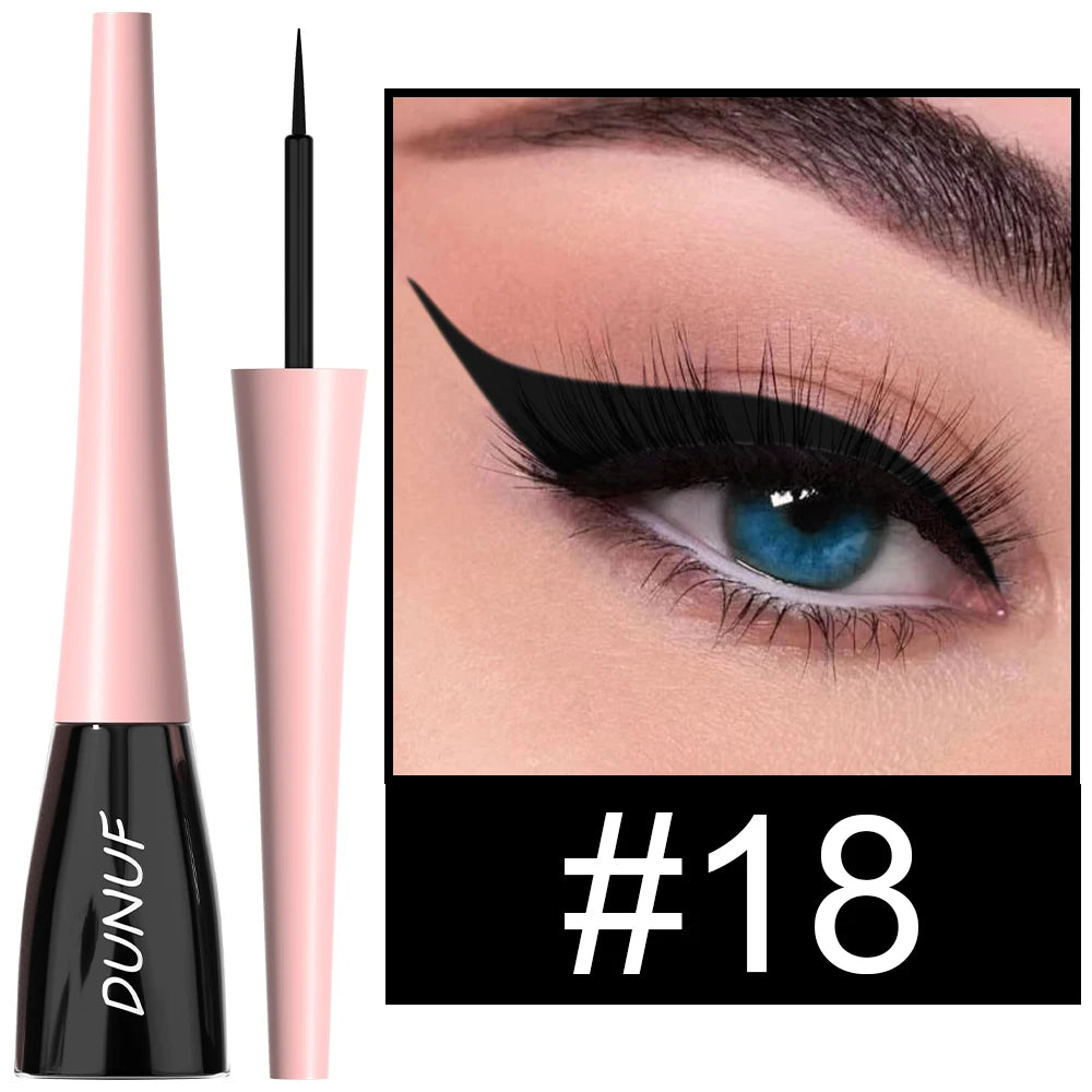 DUNUF 1 Pcs Waterproof Long-Wearing Liquid Eyeliner - Smudge-Resistant, Transfer-Proof, Perfect For Creating Dramatic Looks