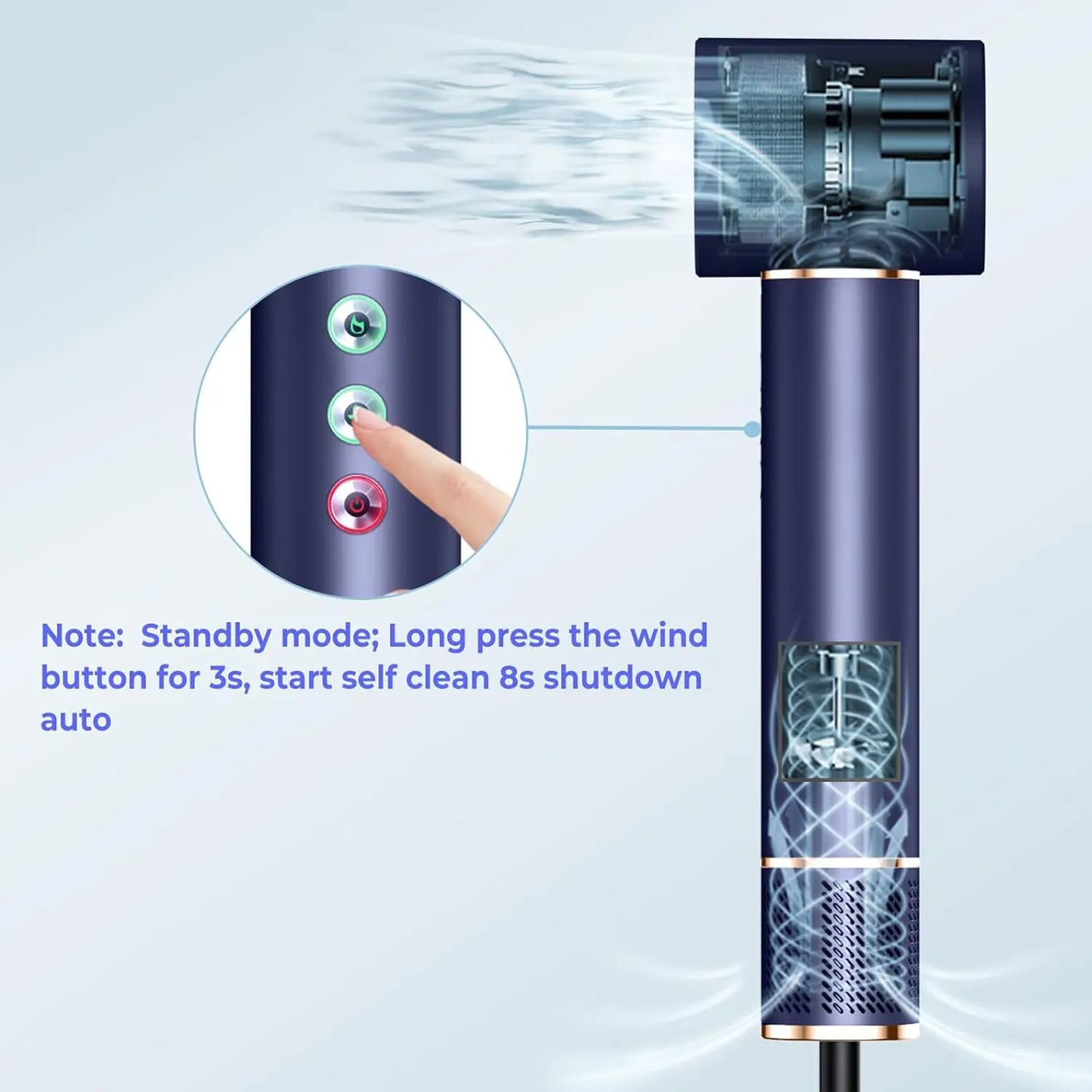 5 in 1 Hair Dryer Brush High Speed Brushless Blow Dryer Negative Ionic Hair Heating Brush Hot Air Styling Comb Auto Hair Curler
