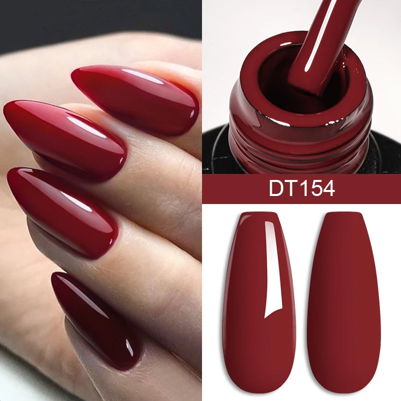 MEET ACROSS 7ml Eggshell Thermal Gel Nail Polish Temperature Changing Gradient Nail Art Varnish Winter Soak Off Gel For Nails