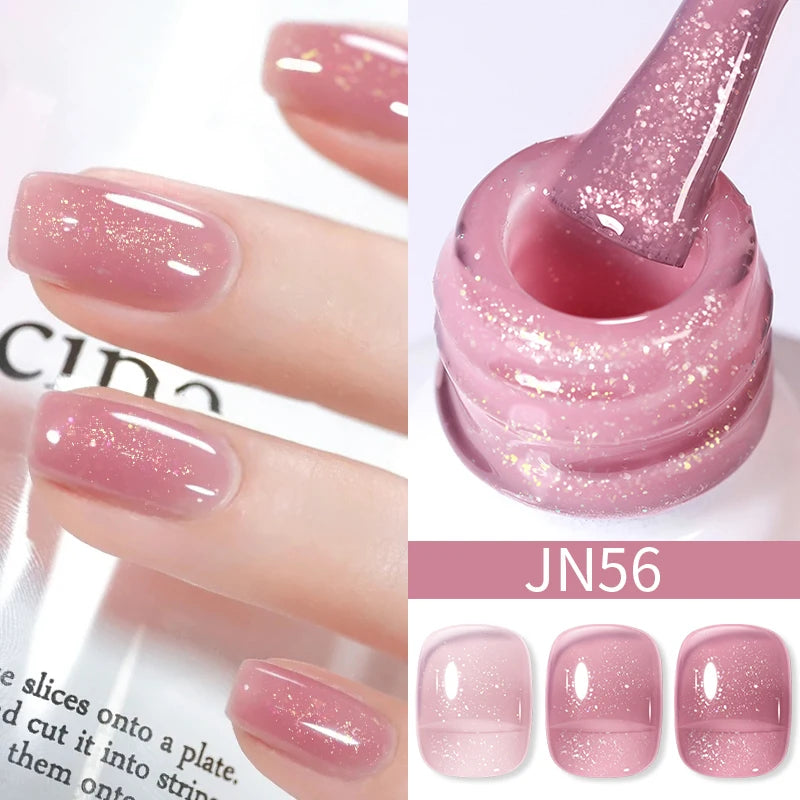 BORN PRETTY 10ml Blood Red Jelly Gel Nail Polish Halloween Nails Art Gel Polish Sheer Translucent Nail Gel for Winter Manicure