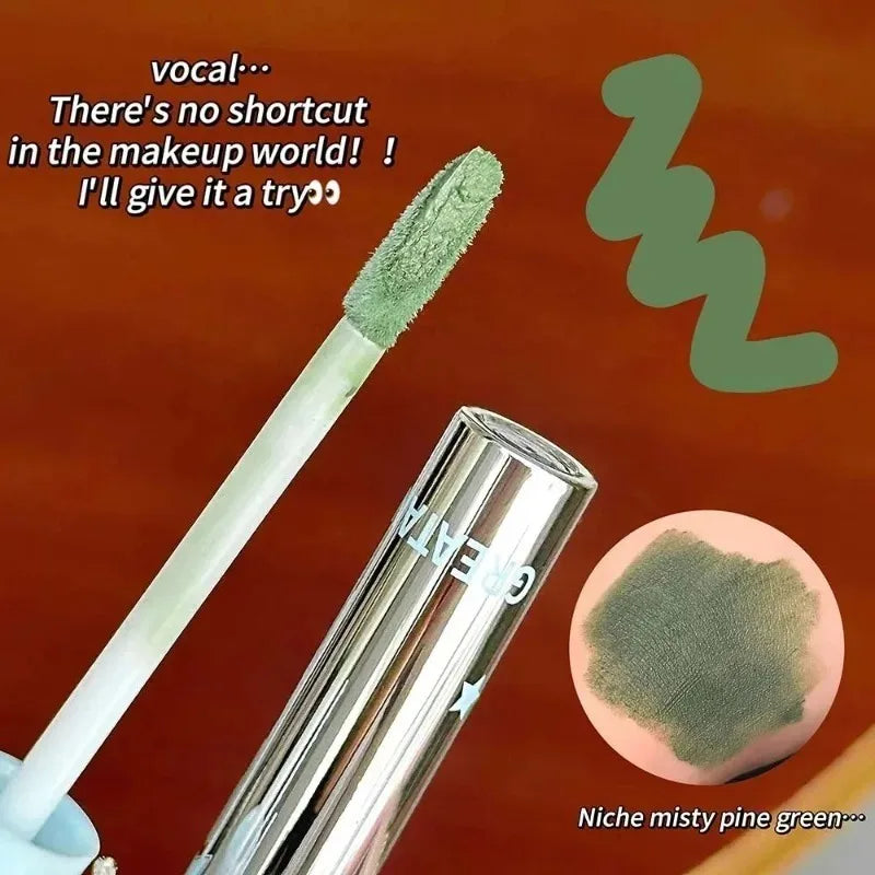 Soft Mist Matte Lip Gloss Punk Green Lip Glaze Mousse Velvet Lip Mud Long-lasting Non-drying Lipstick Halloween Makeup Cosmetics