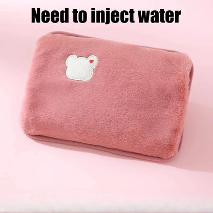 Soft Plush Electric Hot Water Bottle Charging with EU/US/AU Plug for Winter Warmth and Pain Relief Winter Women's Gifts