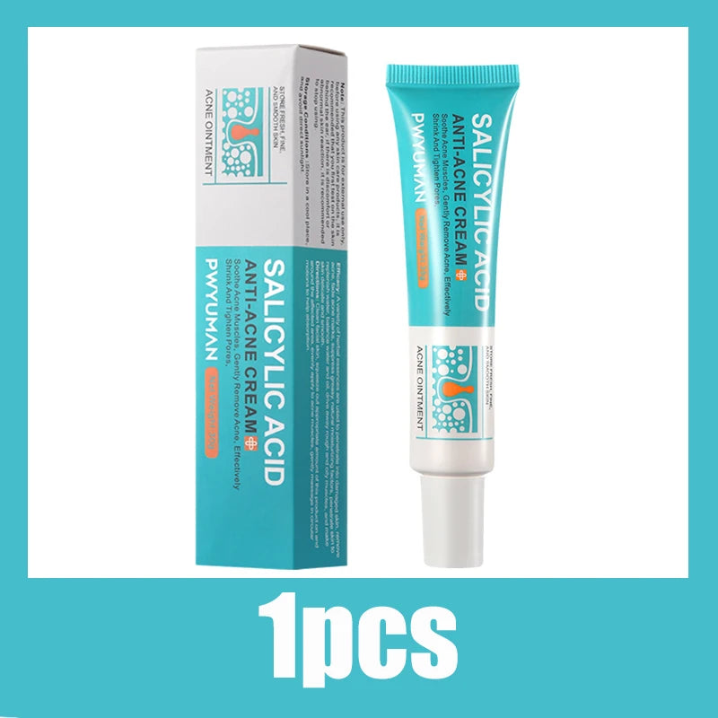 Salicylic Acid Acne Treatment Cream Repair Pimple Spots Deep Cleaning Pore Shrinking Anti-acne Oil Control Moisturizer Skin Care