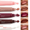 1pcs Soft Tube Mirror Lip Gloss Lip Oil Nude Brown Plumping Lip Gloss Moisturising Transparent Lipgloss Beauty Cosmetics Makeup