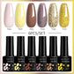 LILYCUTE 6PCs/Set Gel Nail Polish Set Kit Glitter Nail Gel Sequin Vernis Semi Permanent For Manicure Varnish UV LED Nail Art Gel
