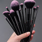 17 makeup tools set 12 face makeup brush set with Makeup Egg Triangle Powder Puff Makeup brush storage bucket Makeup tools