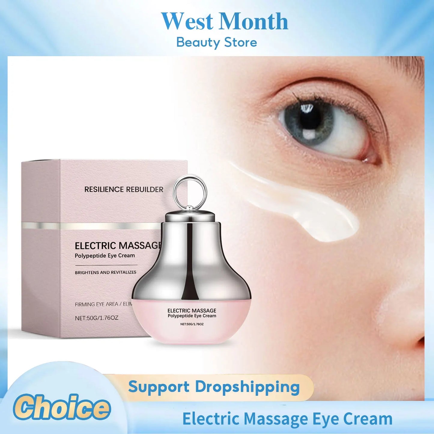 Electric Massage Eye Cream Reduce Swelling Anti Wrinkles Fades Fine Lines Deep Nourishing Brightening Firming Lifting Eye Cream