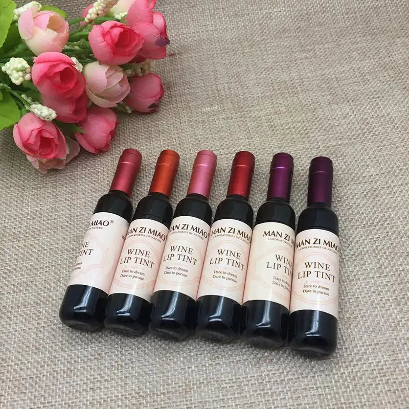2023 Lipstick & Lip Gloss – Waterproof, Long-Lasting Lovely Tint, Wine Bottle Shape, Red Lip Makeup for Women, Cosmetic Gloss