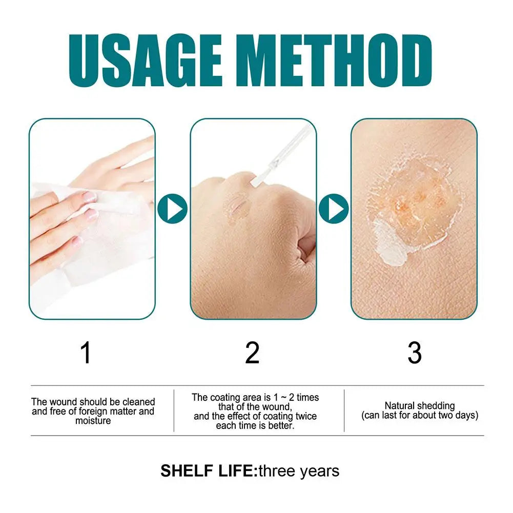 Liquid Band-Aid Waterproof Wound Healing Gel Disinfecting Adhesive Patch Wound FastHealing Gel Bandage Hemostatic Patch Liquid