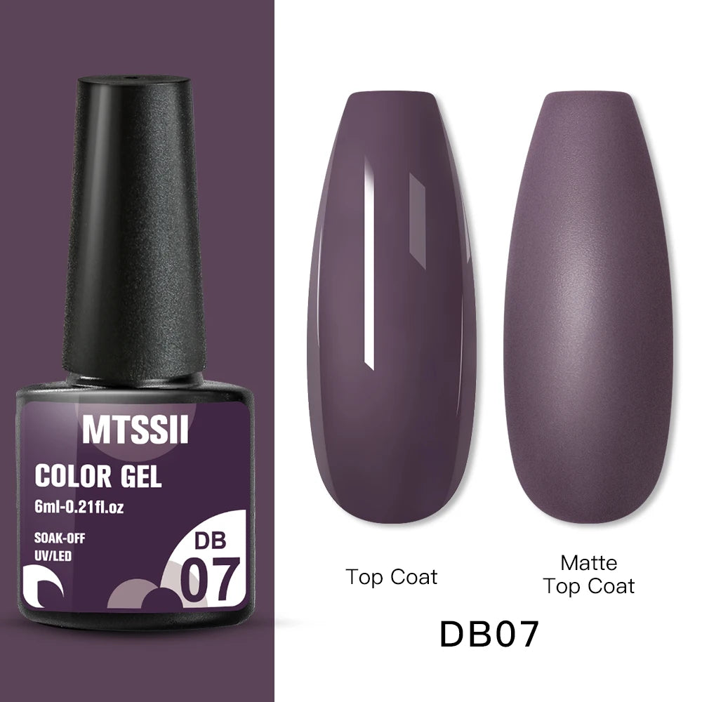 Mtssii 6ML Reflective Gel Nail Polish Shiny 14 Colors Semi-permanent UV Gel varnish Hybrid Nail Polish for Nail Art Manicure
