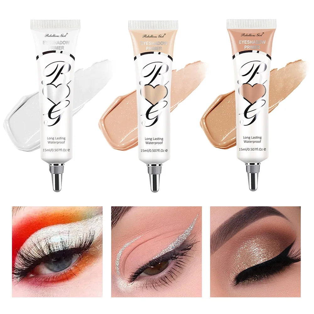 White Dark Matte Eye Shadow Primer Suitable for Oily Eyelid Eye Makeup Base Waterproof and Stain Resistant,Durable Cream Liquid