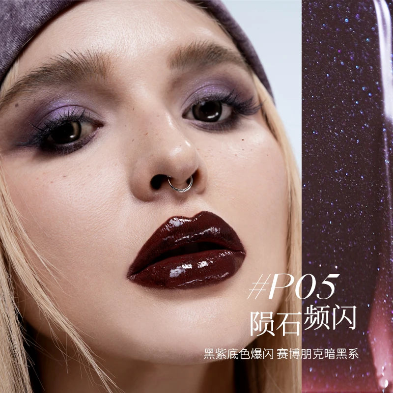 Kaxier Glossy Lip Glaze Mirror Tint Longlasting Shiny Lip Gloss Non Sticky Hydrating Halloween Makeup Pendant Daily Lip Cosmetic