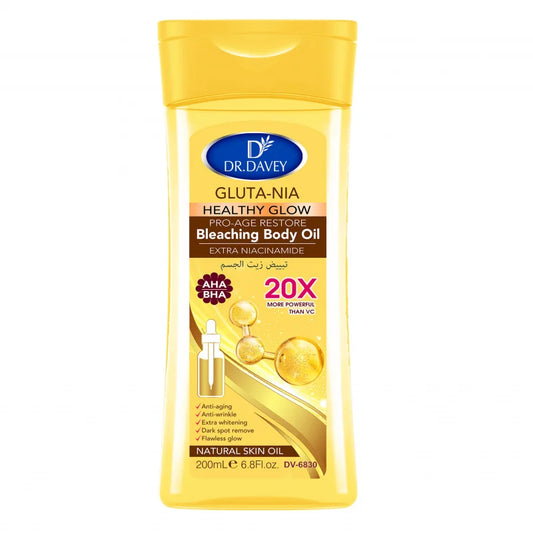 200ml DR.DAVEY GLUTA NIA Body OilSkin care oil moisturizes and nourishes skin large capacity full body essential oil