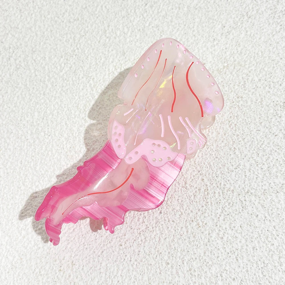 Creative Funny Acetate Tortoise Sturgeon Fish Shark Hairpin Oversize Marine Animal Barrettes Thick Hair Clip Claw Accessories