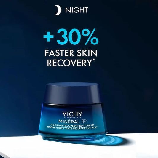 Korea Vichy Face Cream Pure Hyaluronic Acid Mineral Deep Hydration Anti-Wrinkle Anti-Aging Smoothing Night Skin Care 50ml