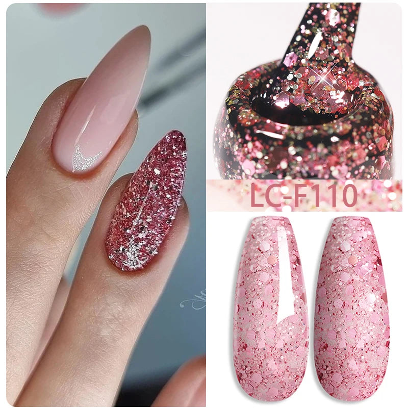 LILYCUTE Fluorescent Nail Gel Polish Orange Red Neon Bright Color Summer Series Soak Off For Manicure Nail Art UV Gel Varnish
