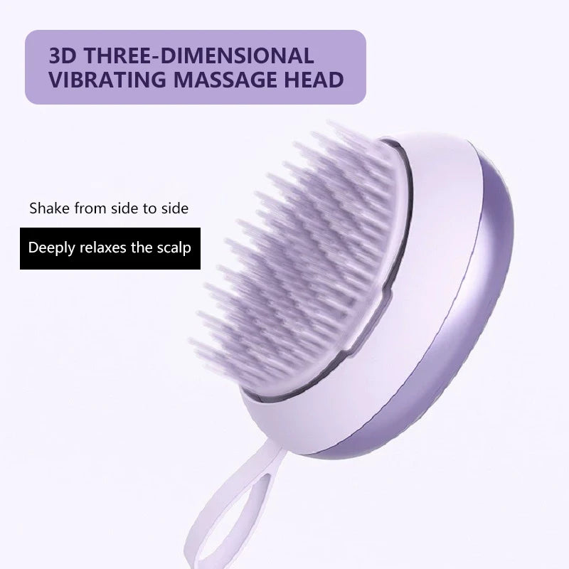 Electric Scalp Massager for Combing Meridians Relieving Headaches Vibration Massage Negative Ion Hair Care Massager