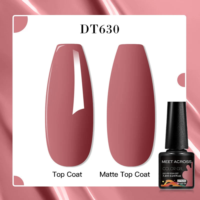 MEET ACROSS 7ml Golden Cat Magnetic Gel Nail Polish Dark Brown Red Green Christmas Nail Art Varnish Winter Autumn For Nails