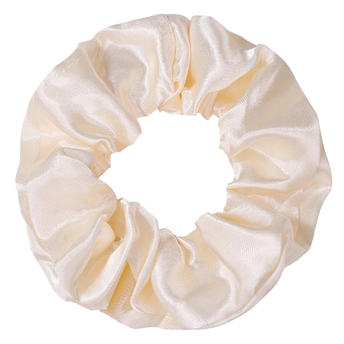 6-Piece Women's Pure Color Satin Large Scrunchie Daily Simple Atmospheric Set