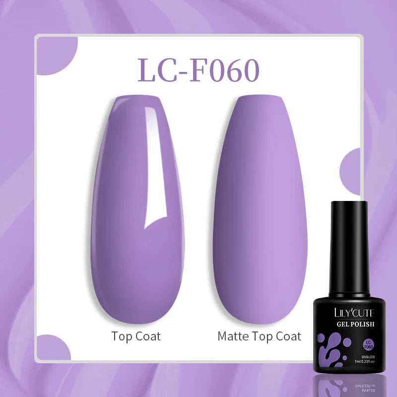 LILYCUTE 7ML Eggshell Gel Nail Polish White Black Material Semi Permanent Autumn Varnish With Any Color Gel Soak Off UV Manicure