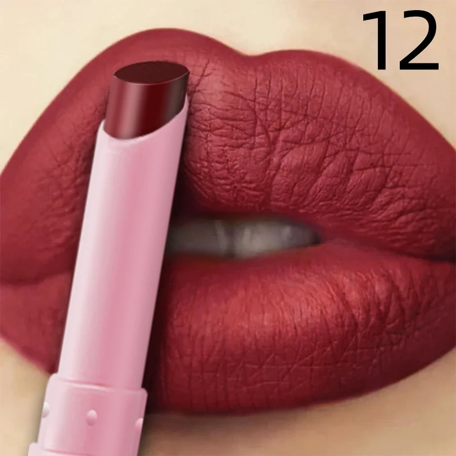 15 Color Cigarette Velvet Matte Waterproof Lipstick Long-lasting Lip Gloss Lip Makeup  Red Brown Pink Lip Liner Pen  Lip Tint