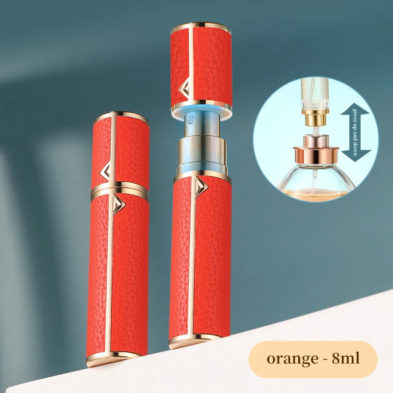 5ml PU leather mini perfume Atomizer Bottle Sprayer Suitable for Boarding Tight Sealing Travel Customized Refillable Bottles