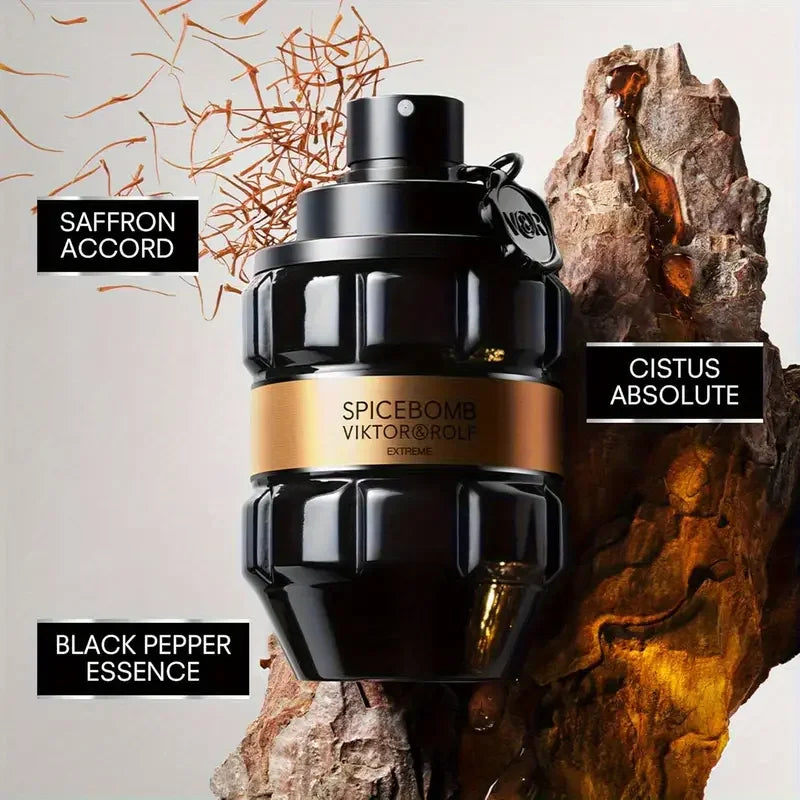 ViktorI Spice Bomb Eau de Parfum- Men's cologne, long-lasting fragrance,Woody Spice- Men'S Cologne- With Citrus and Tobacco Note