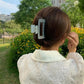 New Women Elegant Transparent Frosted Rectangle Hair Claws Lady Sweet Hair Decorate Toothed Hair Clips Fashion Hair Accessories