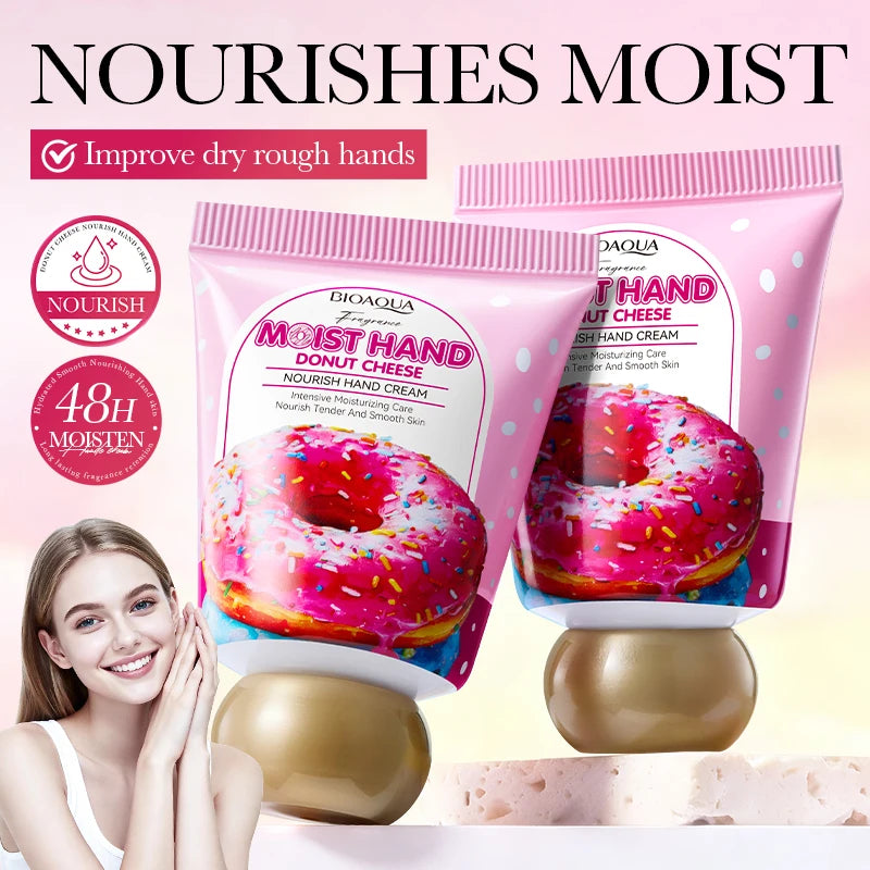 BIOAQUA Donut Hand Cream Moisturizing Nourishing Anti-aging Anti Wrinkles Whitening Creams Hands Skin Care Products