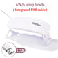 YIKOOLIN Mini Mouse Gel Nails 6W Polish Drying Lamp Portable 6 LED UV Manicure Lamp Home  USB Nail Phototherapy Machine