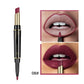 1pcs Matte Lip Liner & Lipstick, Double Ended Lip Pen Nude Makeup Tool, Long Lasting Color Rendering, Waterproof Lip Cosmetics